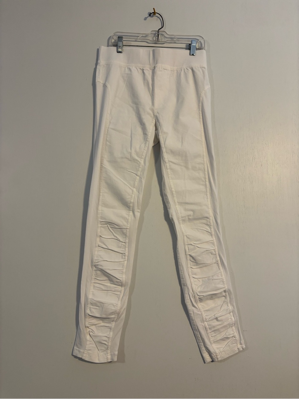Wearables White Ruffle Detail Leggings
